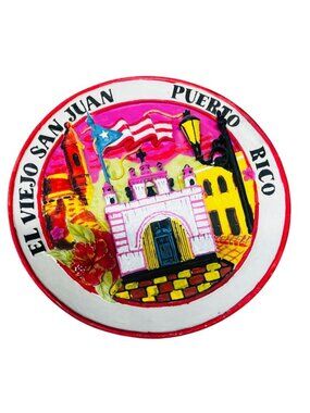 Collectible Puerto Rico 3 D plate, 7"diameter